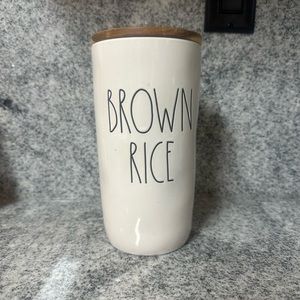 Tall Rae Dunn rice canister